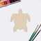 20pcs Sea Turtle Shape Unfinished Wood Cutouts DIY Crafts Blank Hanging Wooden Tags Ornaments with Ropes for Summer Ocean Sea Theme Party Decoration